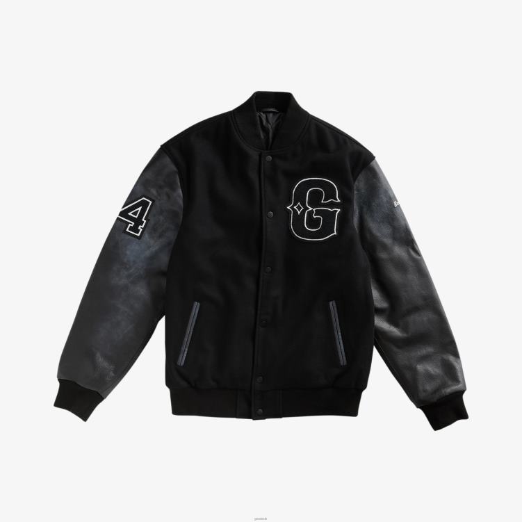 apparel_zlxpd98_greats_black_the_varsity_bomber.jpg Apparel ZLXPD98 GREATS Black The Varsity Bomber - Image 1