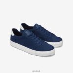 Shoes ZLXPD52 GREATS Navy White The Royale Knit - Image 3