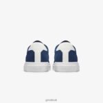 Shoes ZLXPD52 GREATS Navy White The Royale Knit - Image 4