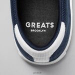 Shoes ZLXPD52 GREATS Navy White The Royale Knit - Image 6