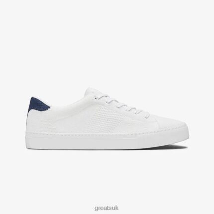 Shoes ZLXPD53 GREATS White Navy The Royale Knit
