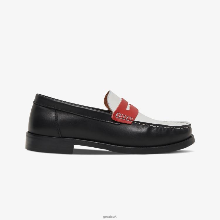 shoes_zlxpd65_greats_retro_red_black_the_essex_penny_loafer.jpg Shoes ZLXPD65 GREATS Retro Red Black The Essex Penny Loafer - Image 1