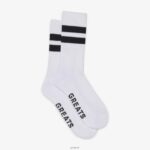 Accessories ZLXPD86 GREATS Blanco Varsity Stripe Crew Sock