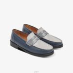 Shoes ZLXPD68 GREATS Navy Multi The Essex Penny Loafer - Image 2